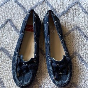 Denim Coach loafers